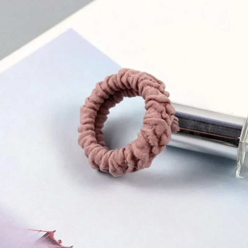 dark pink Толстые одноцветные Галстуки для волос милые резинки для девочки, Женская прическа, крепление, эластичные повязки для волос, повязка на голову, для любимой женщины - Цвет: dark pink