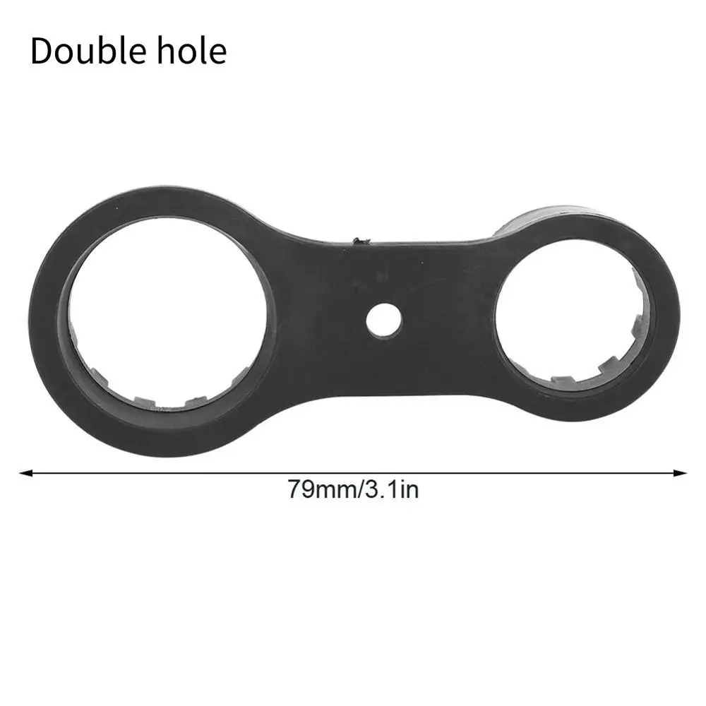 Double hole 79 мм велосипедный передний вилочный гаечный ключ пластиковый одинарный двойной отверстие Передняя вилка гаечный ключ ремонтные инструменты велосипед удалить гаечный ключ для XCT/XCM/XCR - Цвет: Double hole