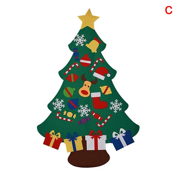 New Hot DIY Felt Christmas Tree Craft Education Ornament Kit Decoration for Children Kids SMD66