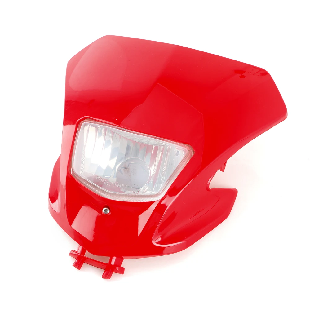 red Универсальный Мотокросс светодиодный фары для автомобиля лампа эндуро Honda XR250 Байк - Цвет: red