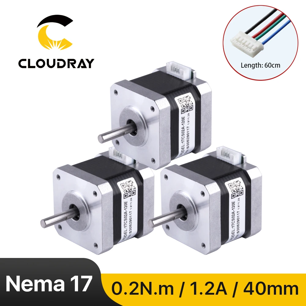 

Nema17 Stepper Motor 42mm 2 Phase 20Ncm 1.2A Stepper Motor with DuPont 4-lead Cable for 3D printer CNC XYZ