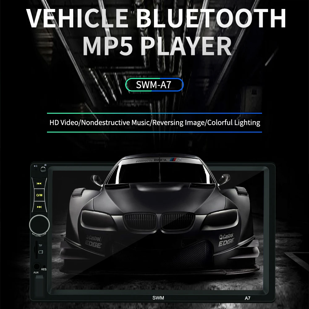 " сенсорный экран 2 din HD Автомобильный MP5 плеер с реальным видом камеры Авто FM Радио стерео видео Автомобильный мультимедийный проигрыватель