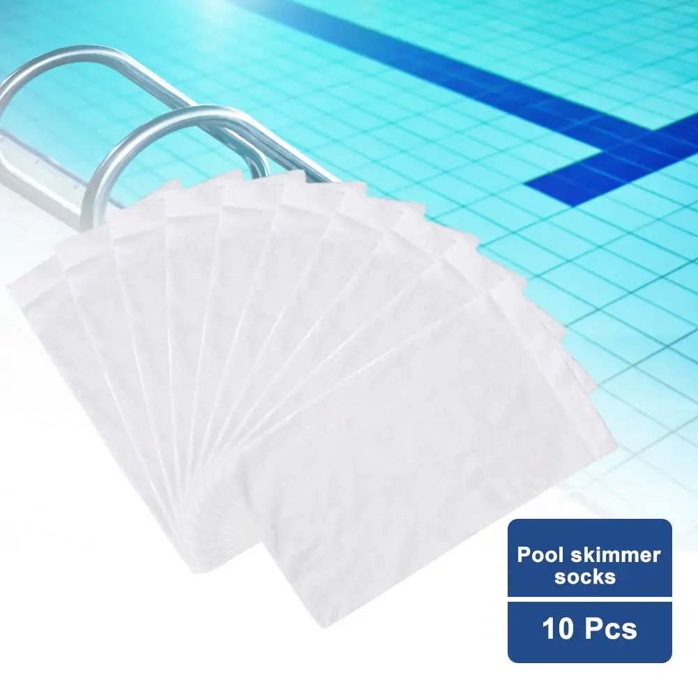 GID 10 calcetines elásticos de nailon para piscina espuma insectos con tiras de prueba de pH polen elimina hojas partículas pequeñas 