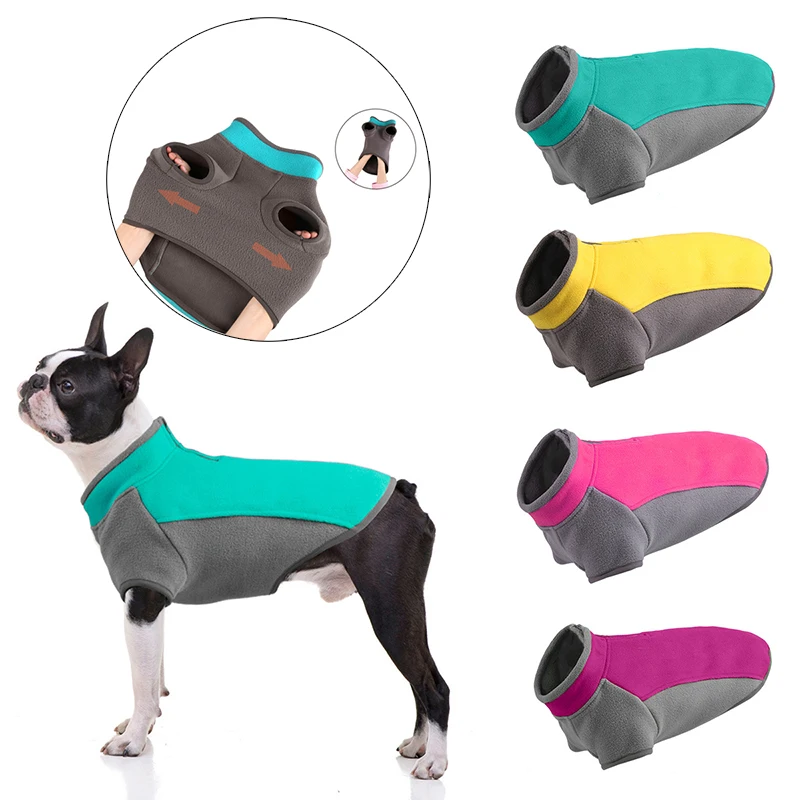 Winter Puppy Dog Shirt Felpa Con Cappuccio Warm Fleece Pet Clothes For Small Medium Dogs Bulldog Beagle Pullover Maglione Mascotas Ropa Perro