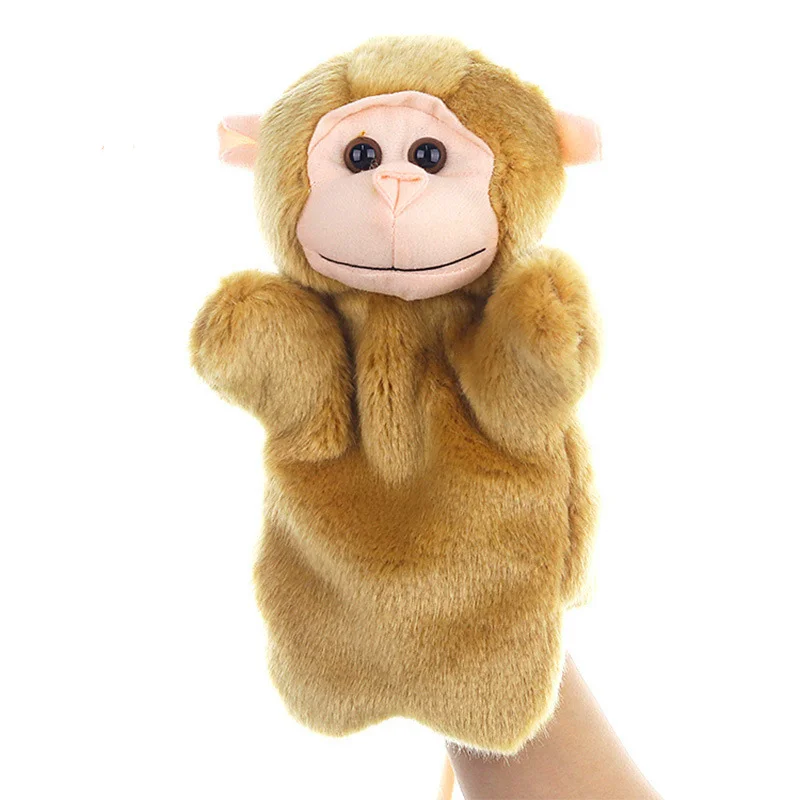 Cute Monkey Hand Puppet Plush Toy Animal Shape Turtle Doll Family Parent-child Interactive Game Props Plush Toy plush animal hand puppet jungle animal puppet preschool family story time props