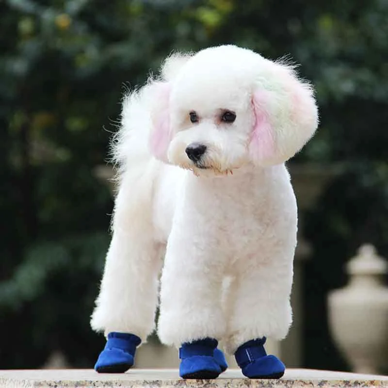 Winter Thicken Puppy Dog Snow Boots Non-slip Pet Shoes for Small