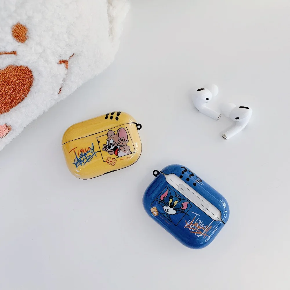 Мягкий чехол из ТПУ с рисунком Тома и Джерри для Apple AirPods Pro, беспроводной Чехол для наушников с Bluetooth