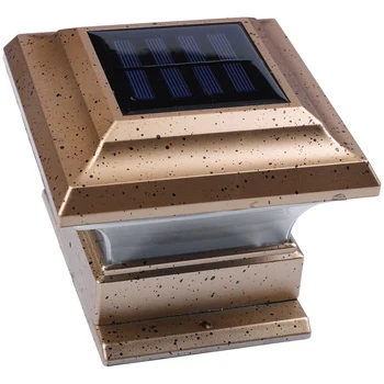

Promotion! Solar Fence Lamp Landscape Light Garden Post Cap Lamp Outdoor Waterproof Path Deck Square Decor Night Lamp-Yellow