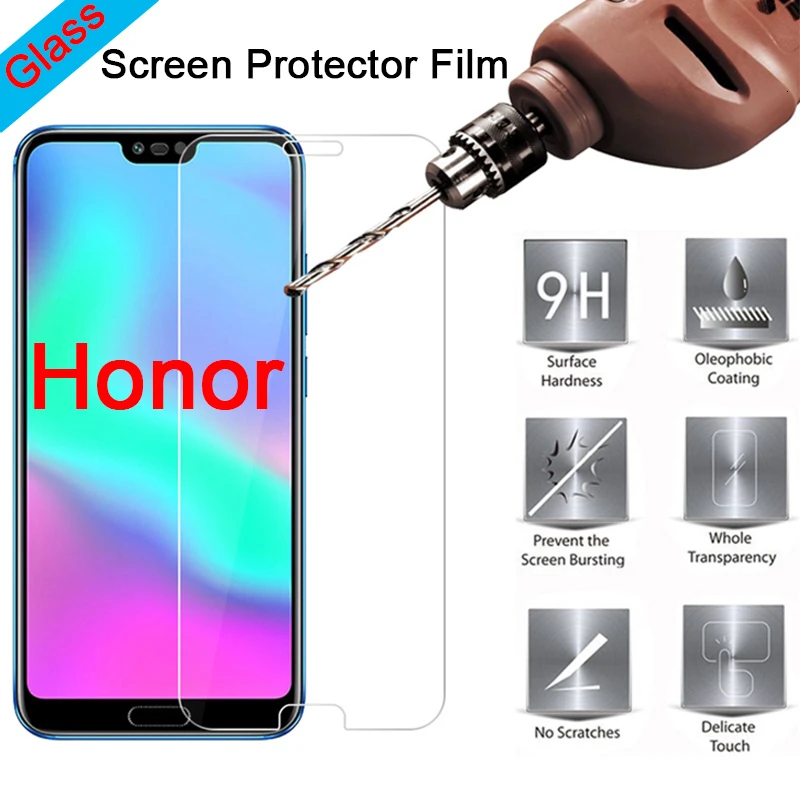 Закаленное стекло на honor 10 Lite светильник Защитное стекло для экрана протектор для huawei honor 9 8 lite honer 7 lite Защитная пленка для телефона