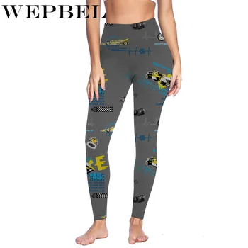 

WEPBEL 2020 Newest Fashion Men Women Running Gym Yoga Leggings Casual Sports High Waist Print Slim Hip Leggings Pants