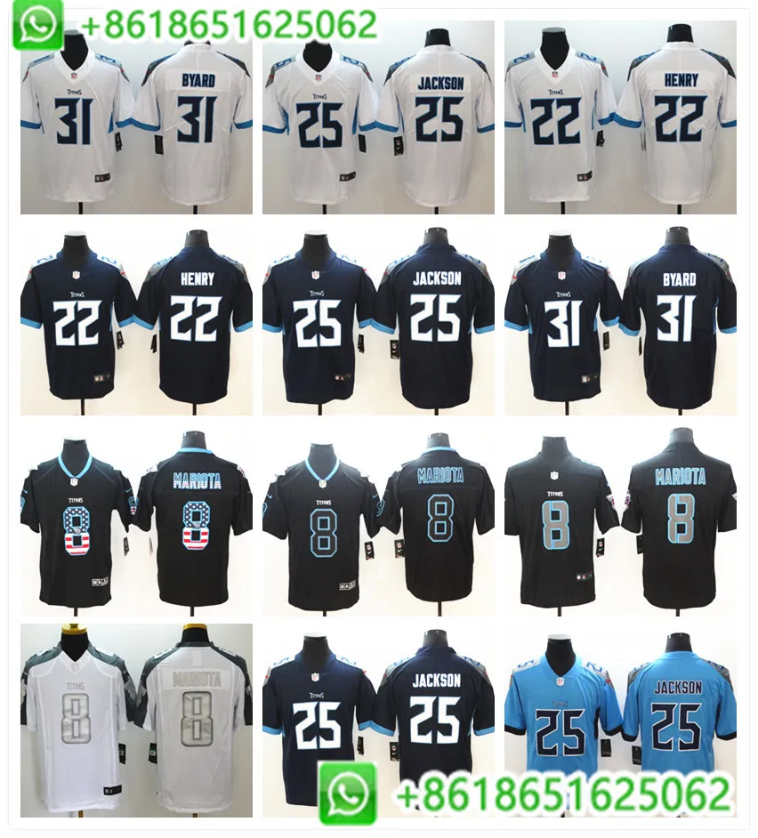 Мужские футбольные футболки из Теннесси Маркус Кевин байард Деррик Генрих адореэ Джексон