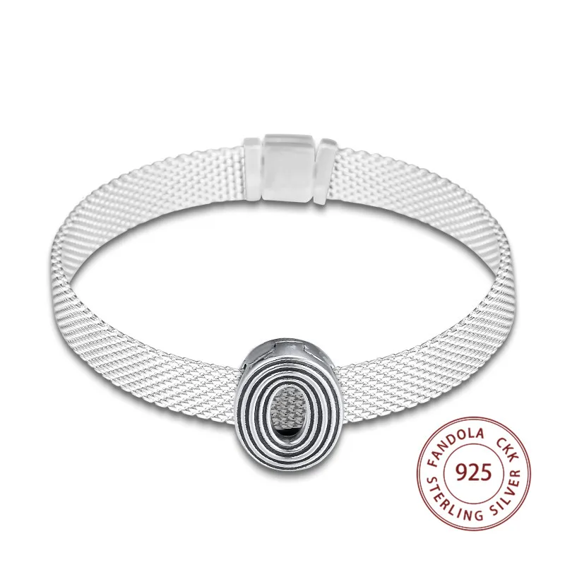 Бусины Fit Pandora браслет стерлингового серебра 925 рефлексионы Письмо O клип Подвески для изготовления ювелирных изделий kralen pulsera