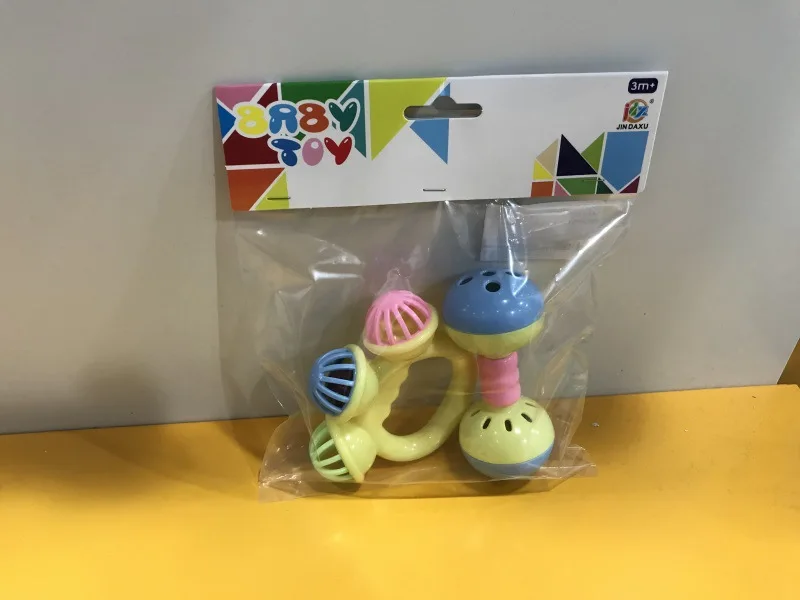 

Baby Educational Double Headed Dumbbell Soft Silcone Hand Ball Infant Grasping Ability Exercise Jingle Ball Rattle Toy