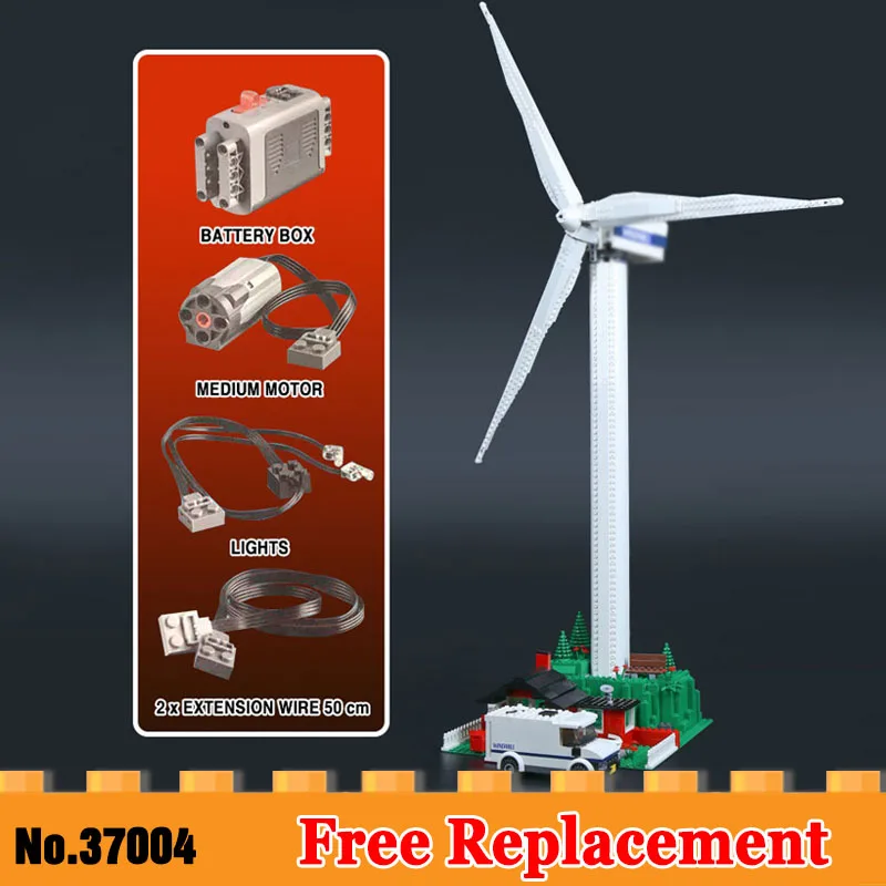 

925pcs creator 37004 windmill turbine with motor function building blocks compatible with Legoinglys 10268 Kids Christmas Toys