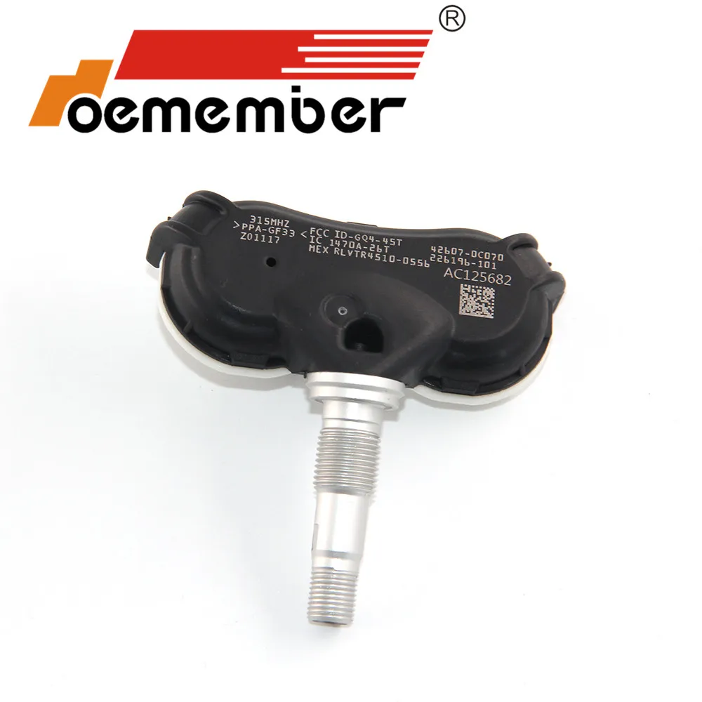 Oember 4 шт. датчик давления в автомобильных шинах 42607-0C070 TPMS система мониторинга 315 МГц - Цвет: One piece