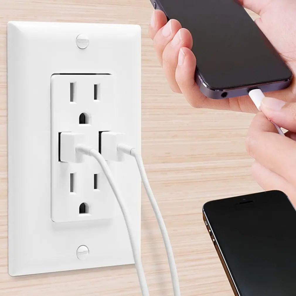2.4A USB стандарт США настенная розетка американский стандарт портативная 15а американская запасная розетка с тремя отверстиями