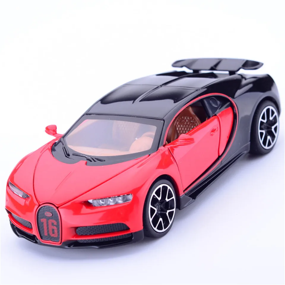 Горячая литая модель автомобиля 1:32 Chiron Детская Металлическая техника Enginery игрушки колеса откатные Дети День рождения рождественские подарки
