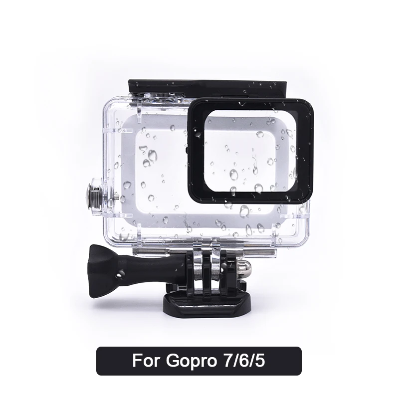 Для Go pro 45m водонепроницаемый чехол с базовым креплением + защитный красный фильтр