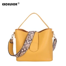 EXCELSIOR, женская сумка из искусственной кожи, змеиный ремешок, сумки на плечо для женщин, bolsos mujer de marca famosa, женская сумка