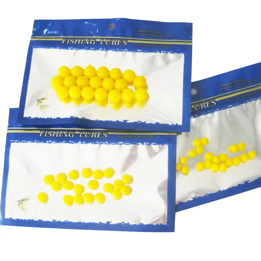 

Bag 20 PCs/Bag Suspension Corn round Ball Lure Fragrance corn qiu Corn Bait TPR Artificial Bait