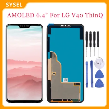 

AMOLED 6.4" For LG V40 ThinQ LCD Display Screen Touch Screen Digitizer Assembly Phone Repair Part Free Tools
