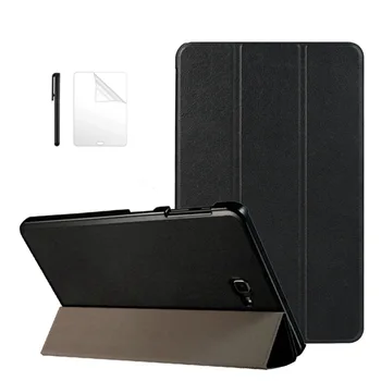 

Slim Magnetic Folding PU Leather Case Cover for Samsung Galaxy Tab A6 10.1 2016 T585 T580 SM-T580 T580N Funda Case+Film+Pen