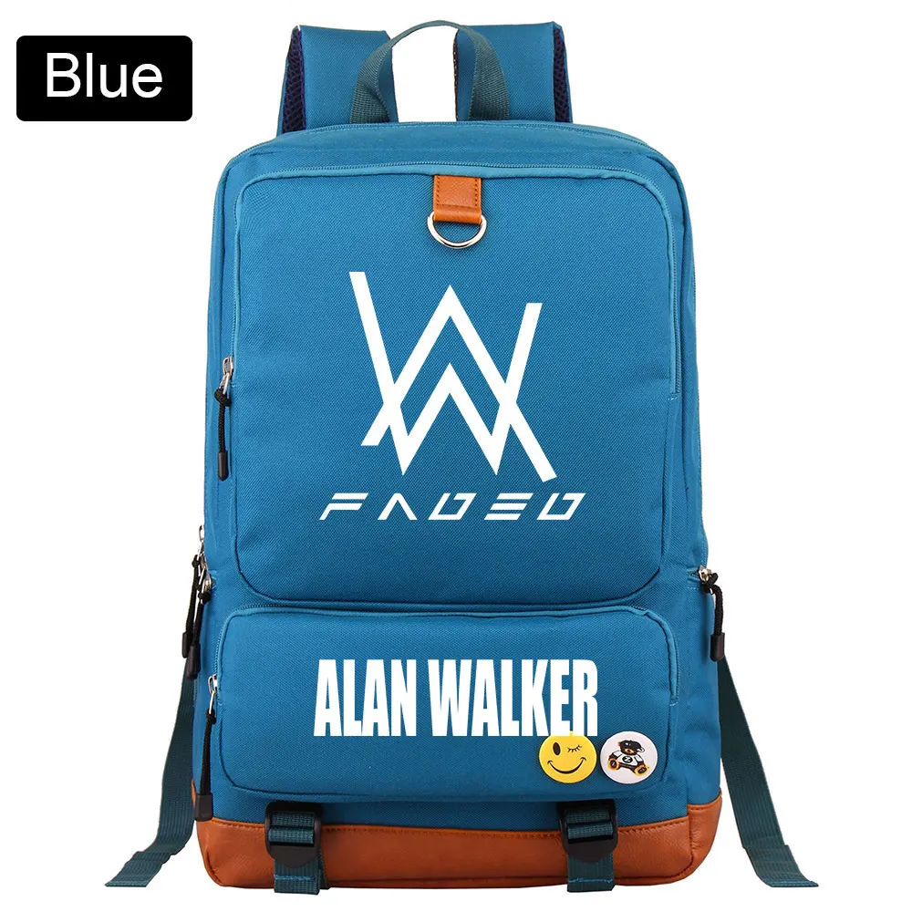 Музыка DJ Fade Alan Walker письмо мальчик девочка Книга школьная сумка женский рюкзак подростковые школьные сумки мужские Студенческие Лоскутные рюкзаки
