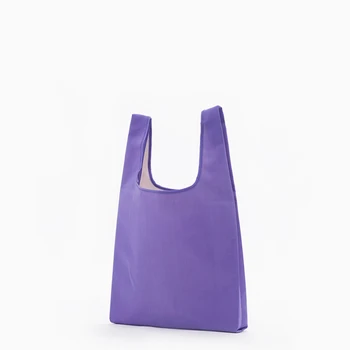 

4pcs Durable Groceries Shopping Bag Foldable Eco-friendly Storage Pouch Home Handbags Oxford Cloth Reusable Solid Washable