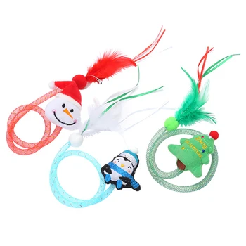 

Cat Toys Cute Funny Colorful Rod Teaser Wand Plastic Pet Toys For Cats Interactive Stick Cats Supplies