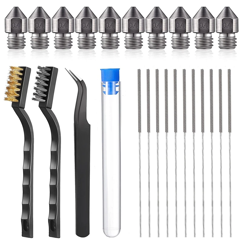 3D Printer Accessories Extruder Nozzle Hardened Steel MK8 Cleaning Kit for Makerbot Creality CR-10 Ender 3 Series | Компьютеры и офис
