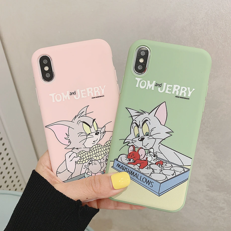 Cartoon Cover Case for iPhone 11 Pro XR X XS Max Tom Jerry Anime Cute TPU Silicone 7 8 6S 6 Plus SE 5S 5 |