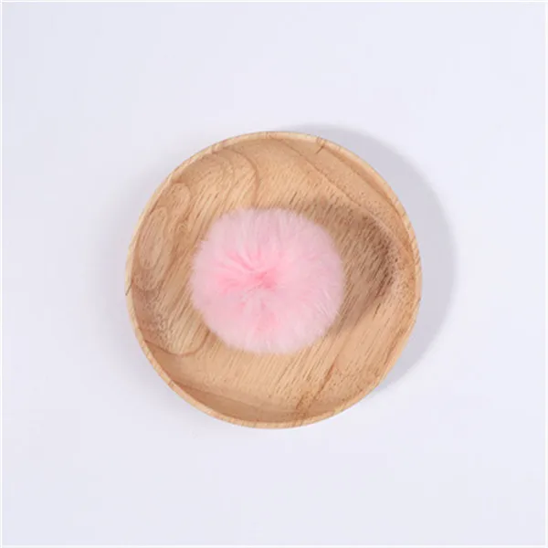 pink 6 см conejo Rex pompones bolas de piel para coser en sombreros punto llavero bufanda zapatos piel Pom DIY manualidades Accesorio - Цвет: pink