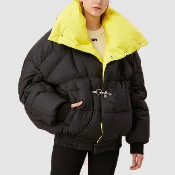 

2020 High Quality Winter Jacket Women Thick Parka Plus Size short Bright Colors Hooded Winter coat European style Warm Outwear