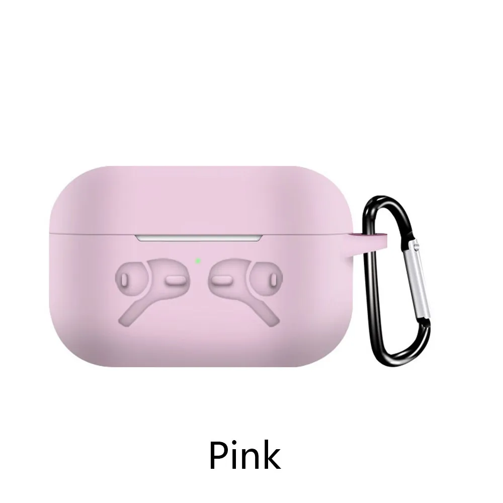 Красный Для AirPods Pro Чехол противоударные устойчивые к царапинам наушники силиконовый защитный чехол для Air Pods Pro чехол s с крючком - Цвет: Красный