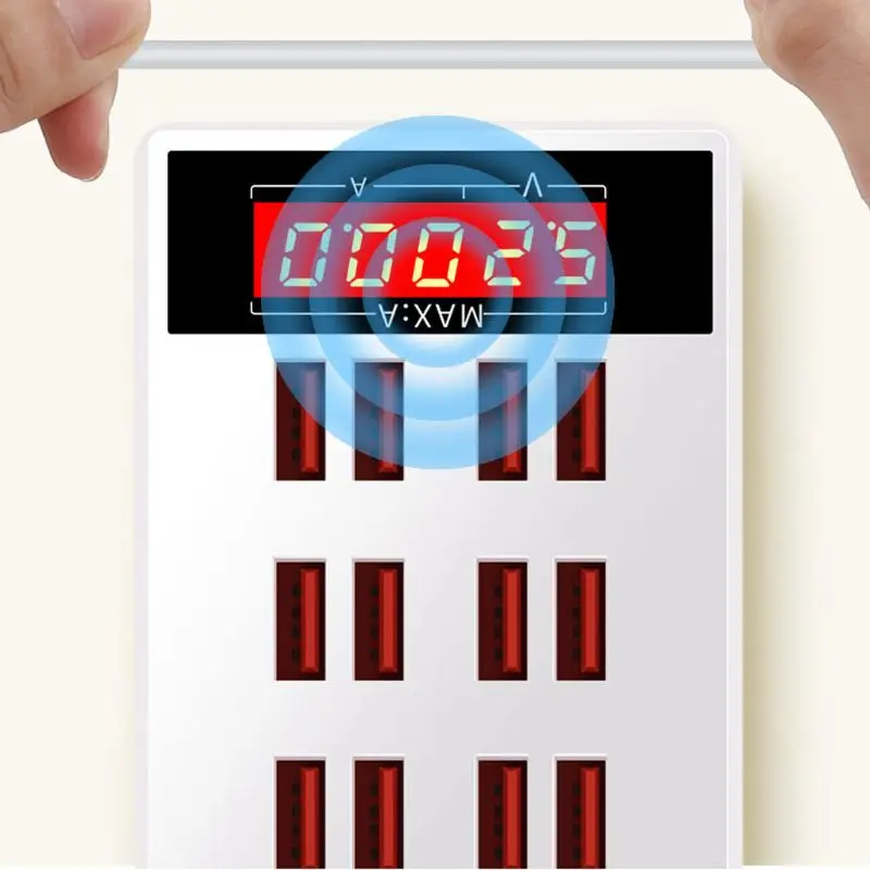 20-Порты 100W usb-хаб телефон Зарядное устройство с светодиодный Дисплей Мощность адаптер зарядная док-станция для iPhone huawei Xiaomi phoneTablet