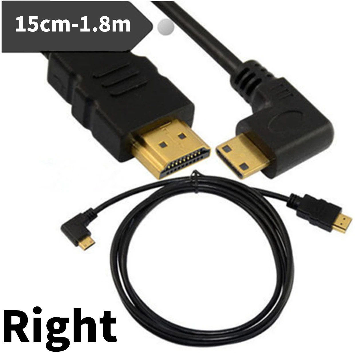 Премиум Full1080P HDMI V1.4 кабель типа папа к Mini угол 90 градусов HDTV 15 см 1 8 м|Кабели HDMI| |