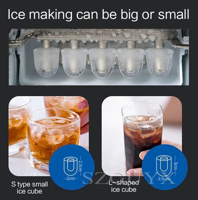 Бытовая маленькая машина для льда Автоматическая Коммерческая настольная машина для изготовления кубиков льда чайный магазин Кофейня машина для льда