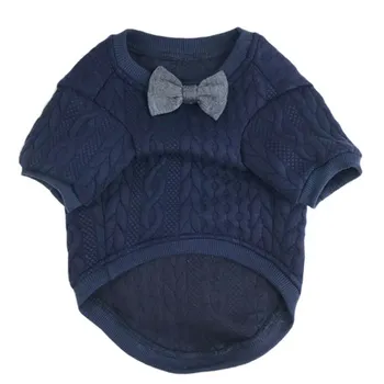 

Dog Sweaters Winter Warm Clothing Knitting Crochet Cloth Jersey Bow Tie Hoodies Gentleman For Small Dogs Chihuahua