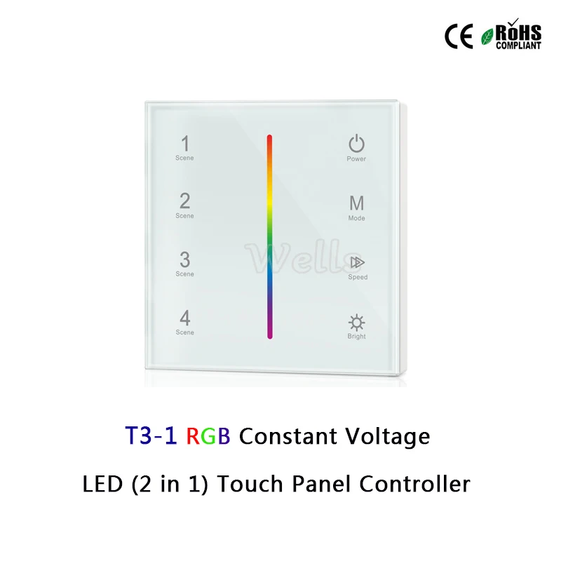 T1 1/T2 1/T3 1/T4 1 Touch Panel LED Постоянное напряжение (2 в 1) контроллер для