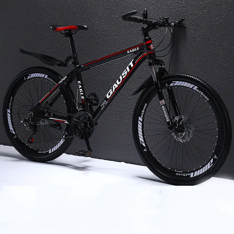 Sports and Entertainment Mountain Bike One Wheel Aluminum Alloy Ultra Light Bike Adult Racing Speed Off Road Bicycle - Цвет: Black and red