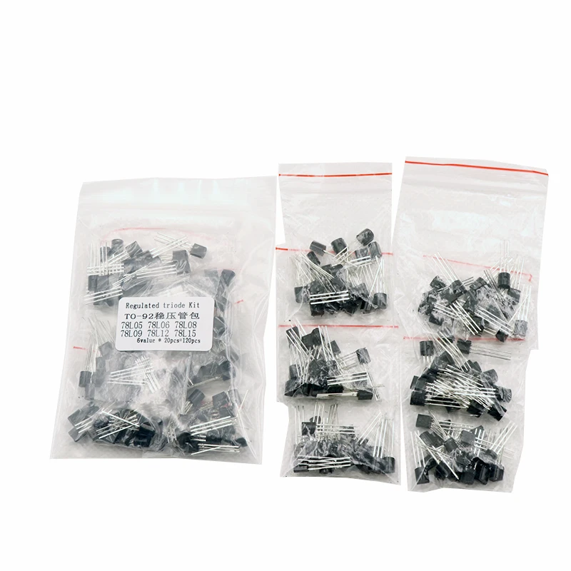 20pcs*6values=120pcs TO-92 78L05 78L06 78L08 78L09 78L12 78L15 Transistor package Assorted Kit transistors kit