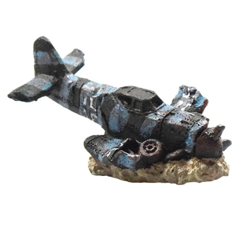 Fish Tank Ornaments Small Aircraft Aquarium Decoration