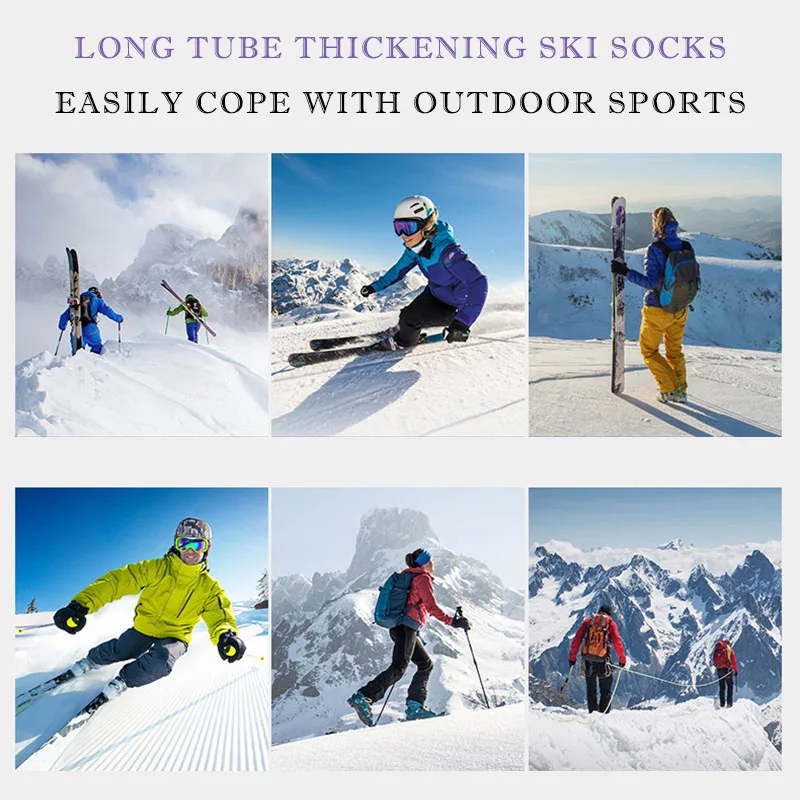 Новые уличные альпинистские лыжные нейлоновые походные носки для мужчин и женщин толстые теплые и спортивные носки утолщенные и удлиняющие
