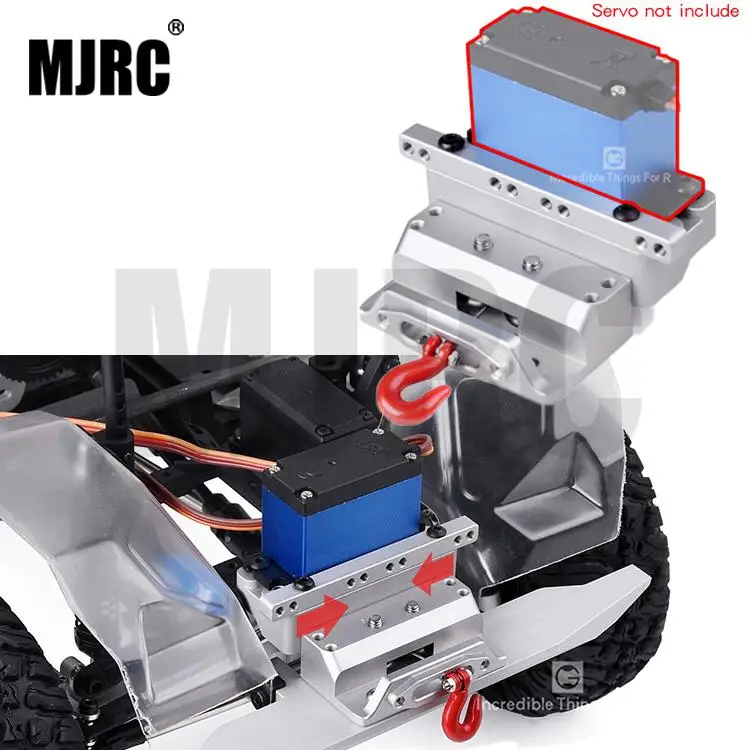 Conjunto de Liga Alumínio Servo Suporte Dianteiro Kit Multifuncional Leme Engrenagem Direção Titular Guincho Embutido f rc Modelo Carro Acc 1 Vs4 vp