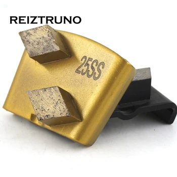 

REIZTRUNO 2 rhombus segment diamond Floor Grinding Shoes for concrete,HTC EZ change,metal bond Floor Polishing Block
