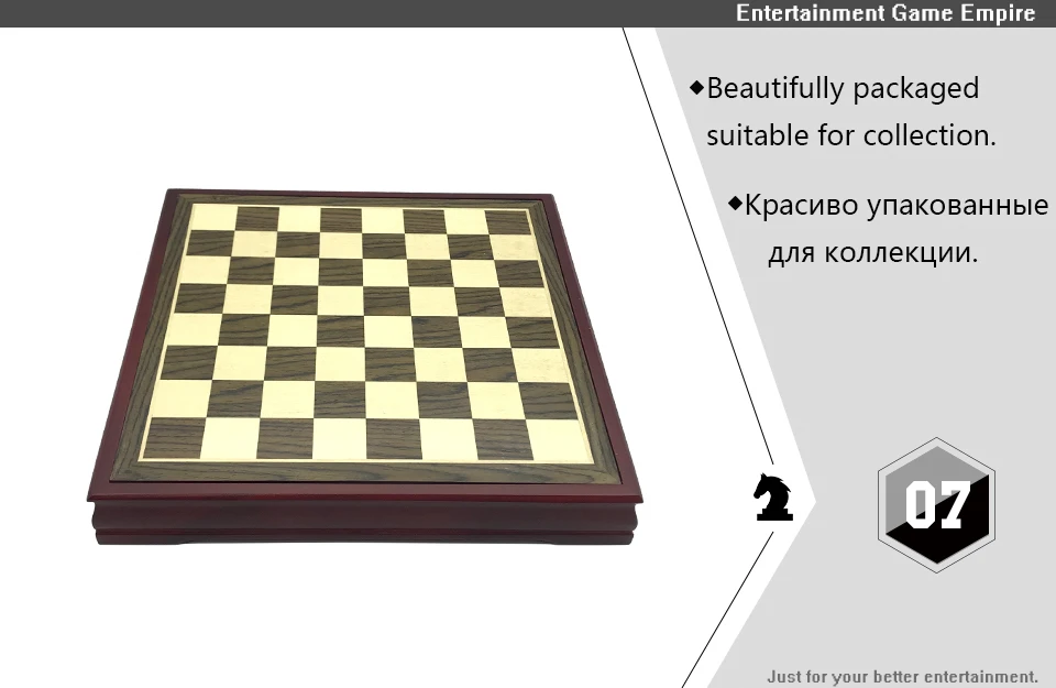 7 Yernea High-quality Wood Chess Game Set Solid Wood Chess Pieces International Chess Coffee Table Wooden Chessboard (7)