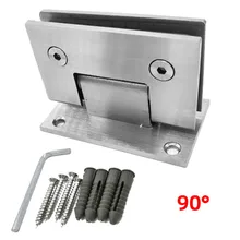 

1PC 90 Degree Open 304 Stainless Steel Hinges Wall Mount Glass Shower Door Hinge Suitable For 6 - 12mm Door Thickness