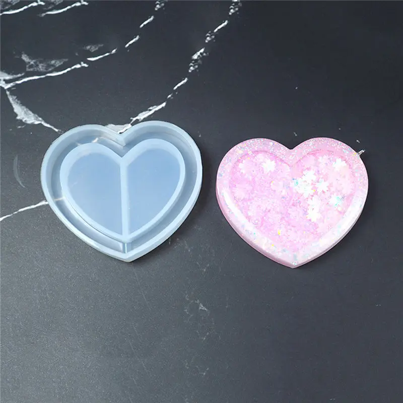 

Doreenbeads Fashion Silicone Resin Mold For Jewelry Making Heart White DIY Components Findings Charms 5.1cm x 4.4cm, 2 PCs