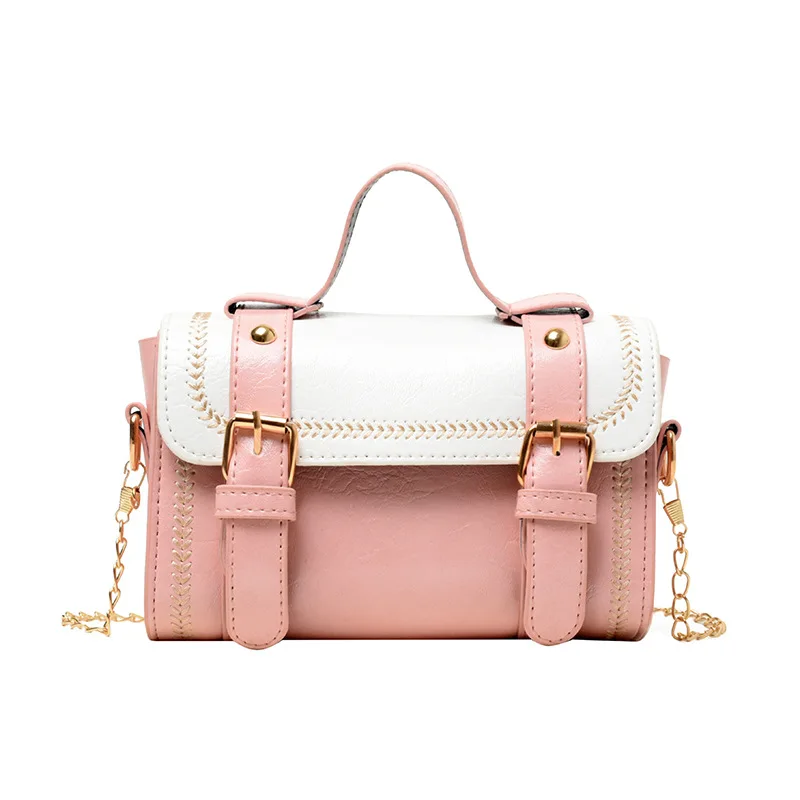 

"Korean Style Checkered Bucket Hand Bagbags Packs Vintage New Fashion PU Print Leather Handbags Women Messenger Pattern Type"