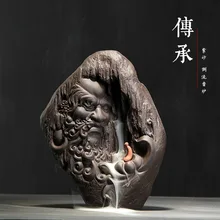 Фиолет рогатый назад керамическая курильница молодой монах Будда предметы домашнего интерьера выбраны есть